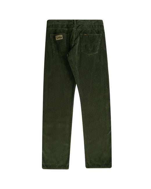Lois Green Dallas Jumbo Cord Trousers for men