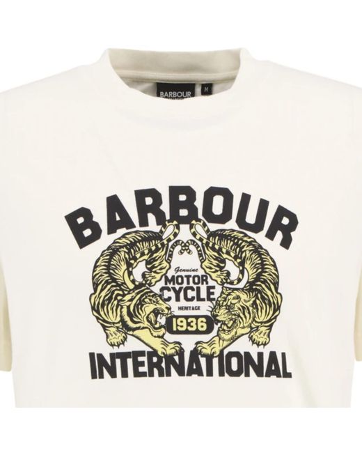 Barbour White Talisman Graphic T-Shirt for men