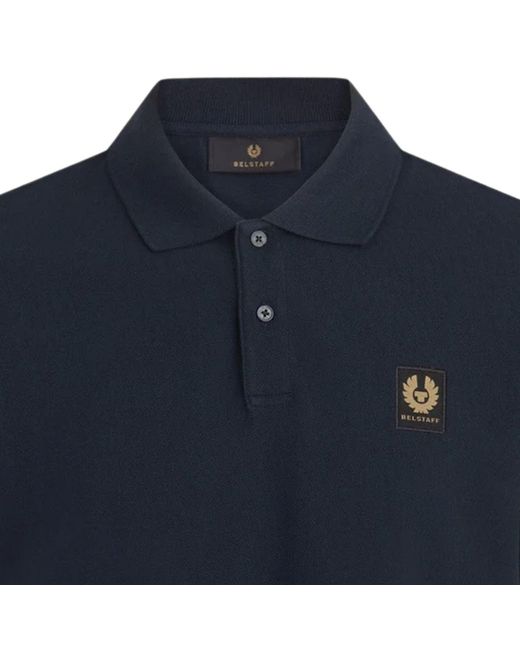 Belstaff Blue Short Sleeve Polo Shirt for men