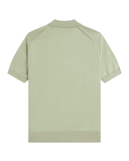 Fred Perry Green Knitted Shirt for men