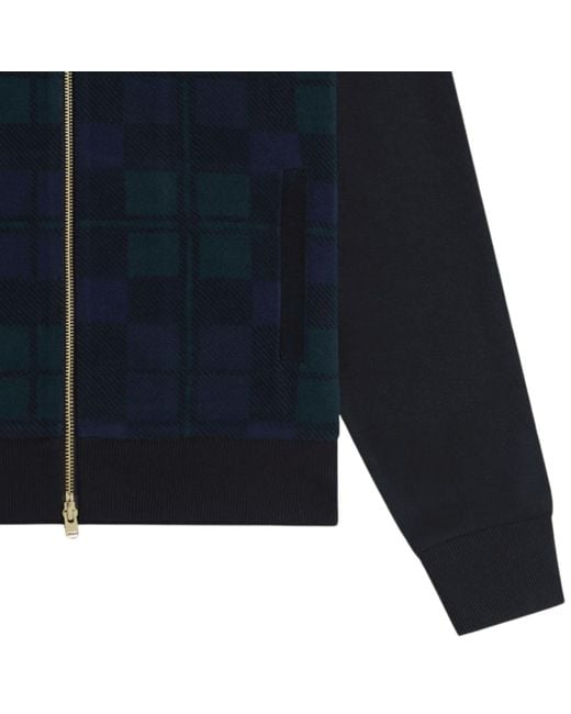 Fred Perry Blue Knitted Front Track Jacket for men