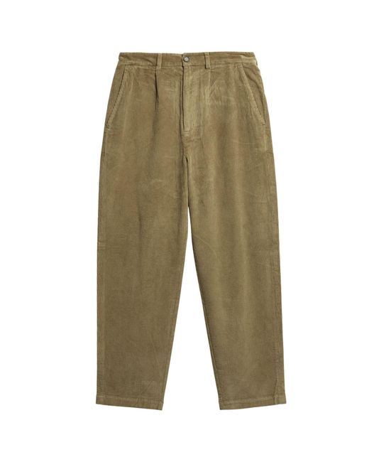 Barbour Green Stretch Cord Relaxed Fit Trouser for men