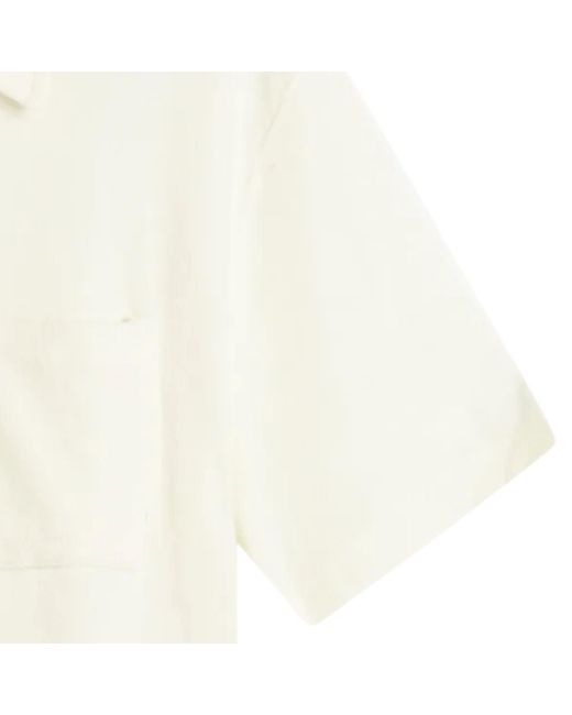 Universal Works White Newlyn Terry Polo for men