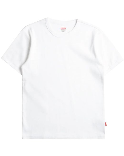 Healthknit White Heavyweight Rib Crew T-Shirt for men