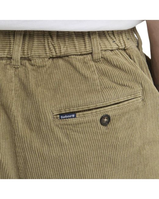 Barbour Green Stretch Cord Relaxed Fit Trouser for men