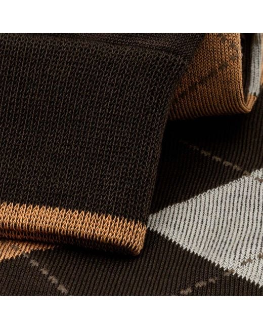 Stuarts London Black Brian Oak Argyle Socks for men