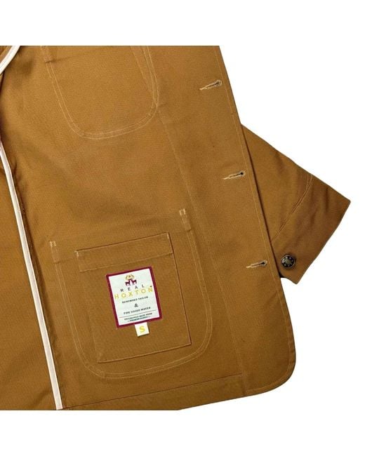 real hoxton Brown Chore Jacket for men