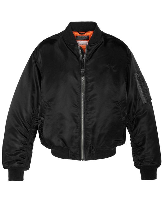 Schott Nyc Black Ma-1 90's Fit Bomber Jacket for men