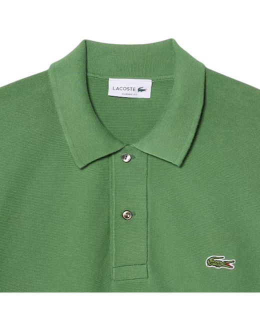 Lacoste Green Knitted Polo Shirt for men