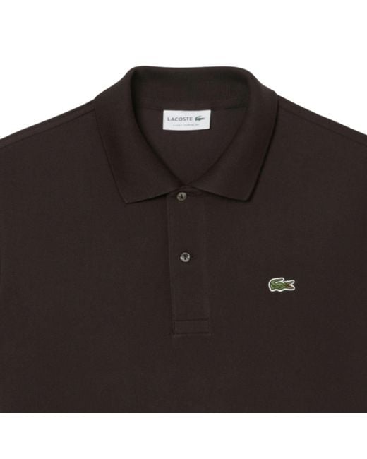 Lacoste Black Classic Pique Polo Shirt for men
