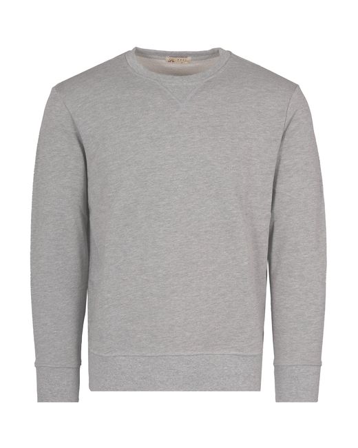 real hoxton Gray Loopback Cotton Sweatshirt for men