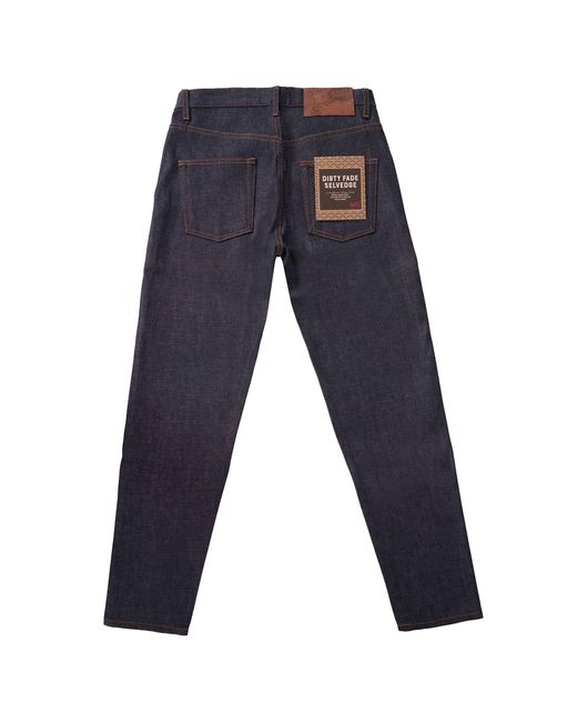 Naked & Famous Blue Easy Guy Dirty Fade Selvedge Jeans for men