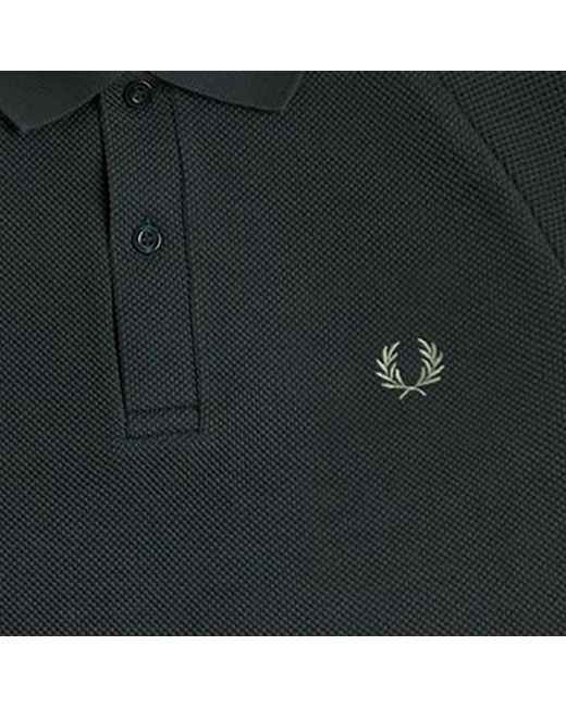 Fred Perry Black Waffle Stitch Knitted Shirt for men
