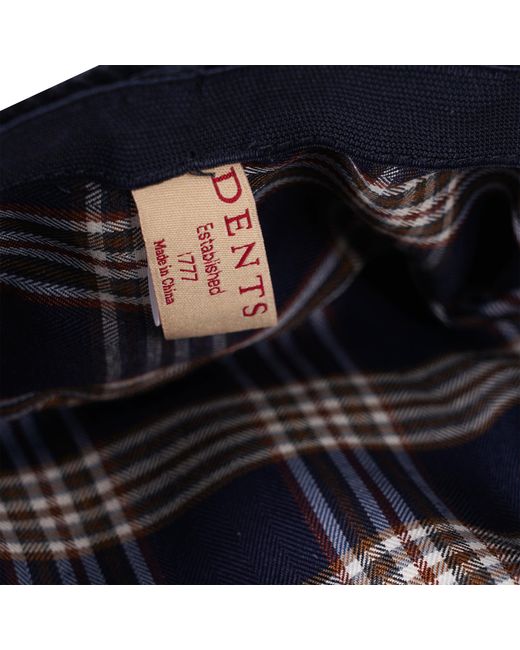 Dents Blue Corduroy Flat Cap for men