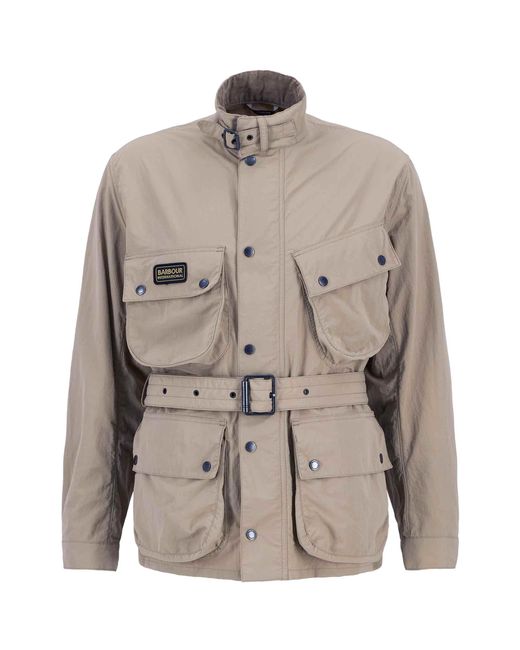 Barbour Gray International Contemporary A7 Showerproof Jacket for men