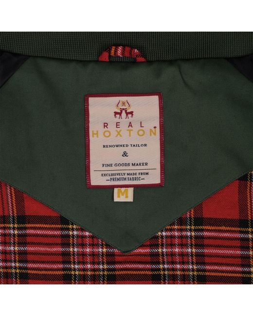 real hoxton Green Harrington Jacket for men