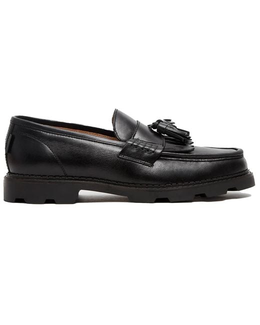Pompeii3 Black Modena Tassel Loafers for men