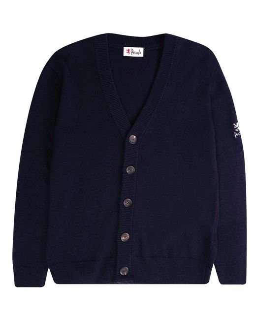 Pringle of Scotland Blue Archive Lambswool Blend Cardigan - Navy for men