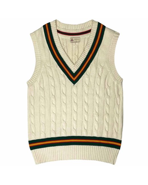 real hoxton Natural Cricket Vest for men