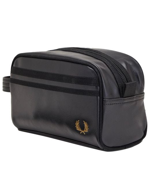 Fred Perry Black Tonal Wash Bag for men