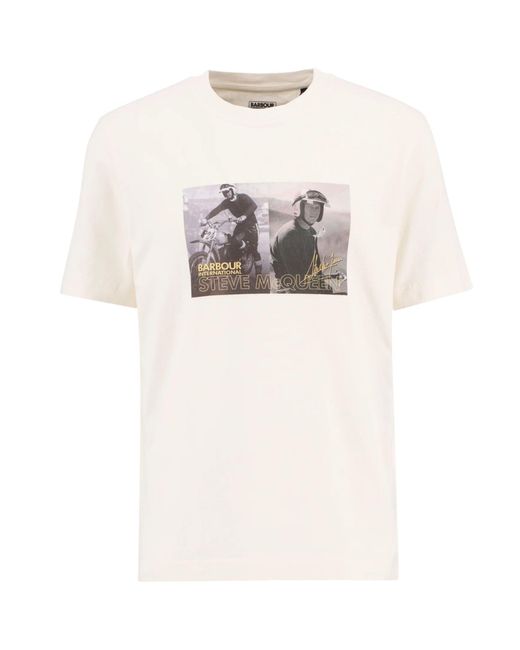 Barbour White Hellen T-Shirt for men