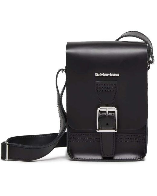 Dr. Martens Black Dr Martens Kiev Smooth Leather Vertical Crossbody Bag for men