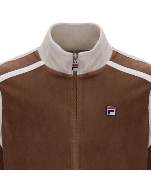 Fila Brown Gabriele Contrast Panel Track Top for men