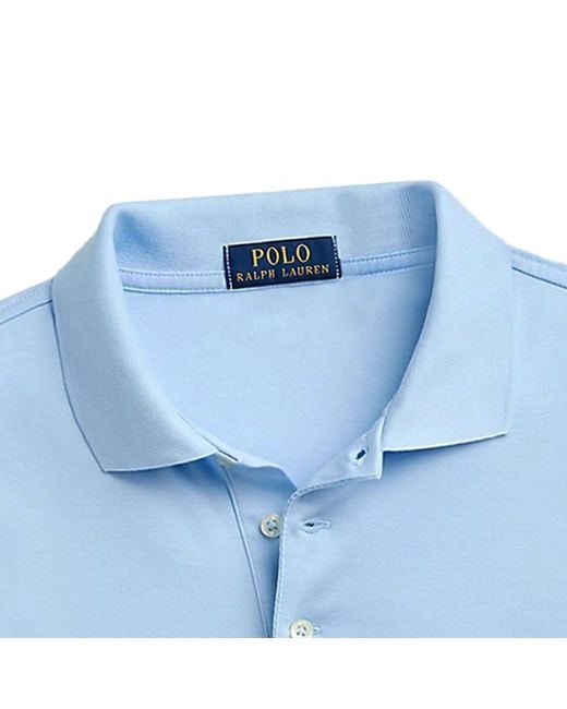 Polo Ralph Lauren Blue Custom Slim Fit Soft Cotton Polo Shirt for men