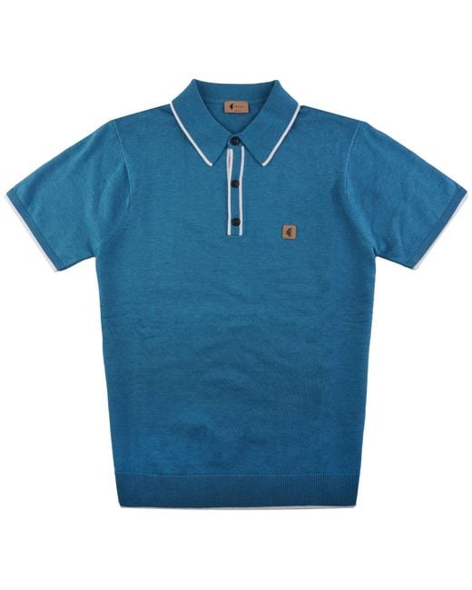 Gabicci Blue Lineker Polo Shirt for men