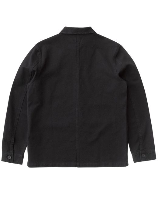 Nudie Jeans Black Barney Worker Jacket for men