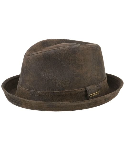 Stetson Brown Hats Radcliff Leather Player for men