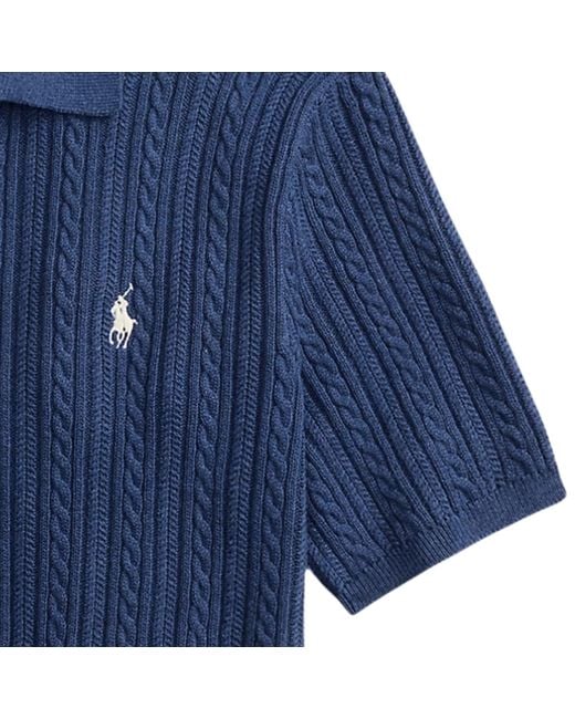 Polo Ralph Lauren Blue Knitted Polo for men