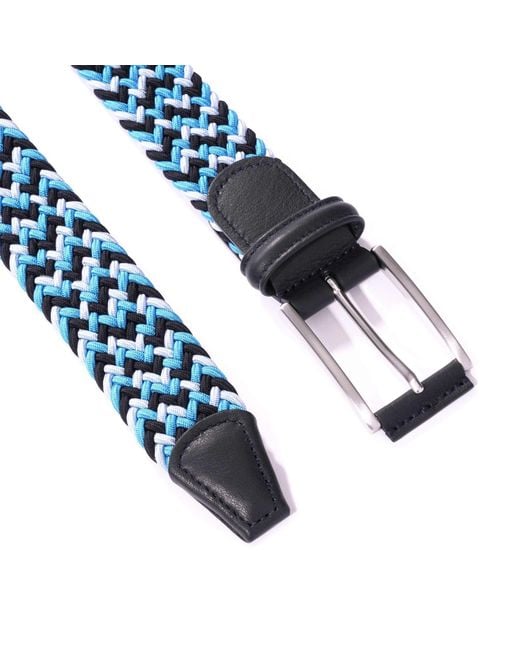 Andersons Blue Woven Belt for men