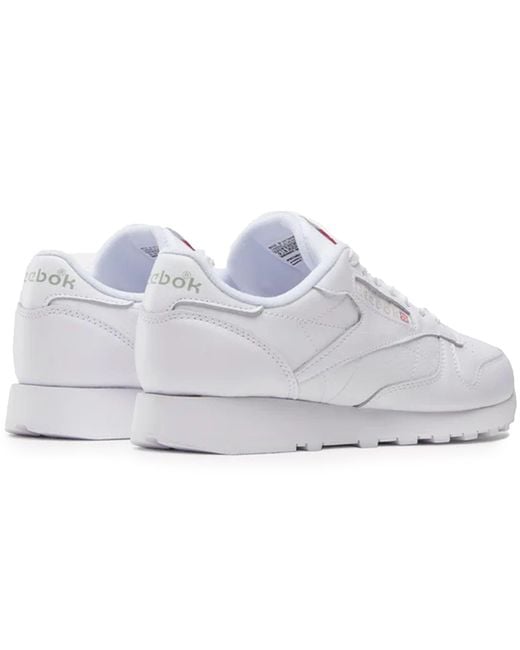 Reebok White Classic Leather Sneakers for men