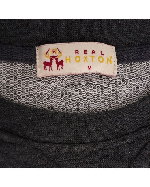 real hoxton Gray Loopback Cotton Sweatshirt for men
