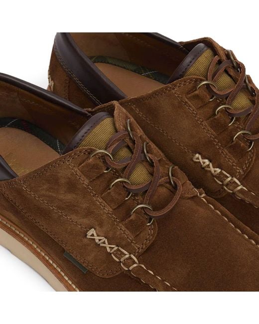 Barbour Brown Murtun Moccasin Shoes for men