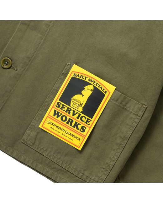 Service Works Green Classic Chore Shirt for men