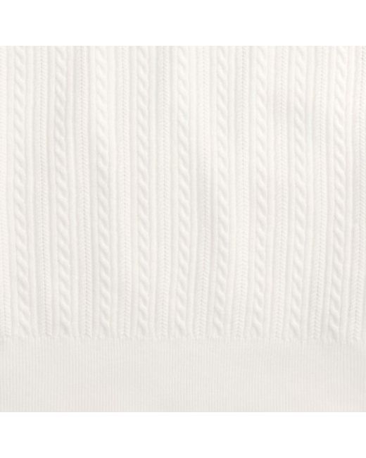 Polo Ralph Lauren White Cable-Knit Cotton Polo Shirt for men