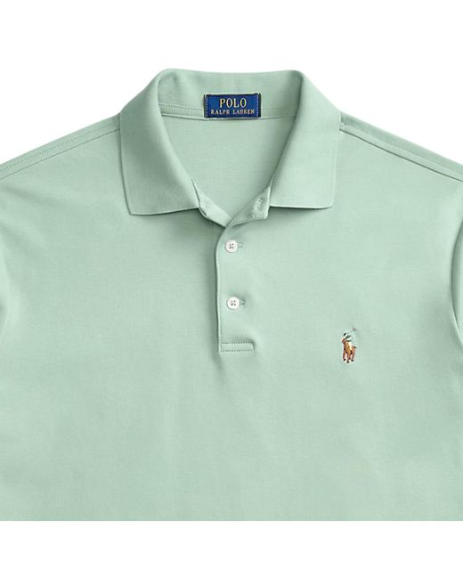 Polo Ralph Lauren Green Custom Slim Fit Soft Cotton Polo Shirt for men