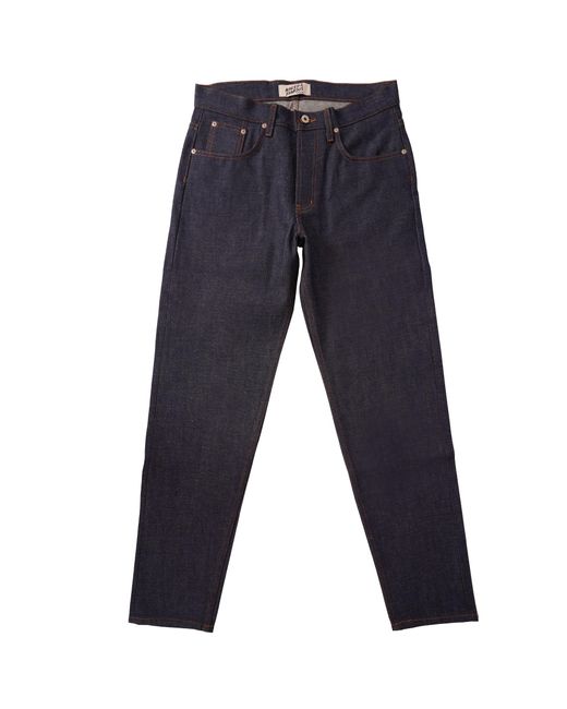 Naked & Famous Blue Easy Guy Dirty Fade Selvedge Jeans for men