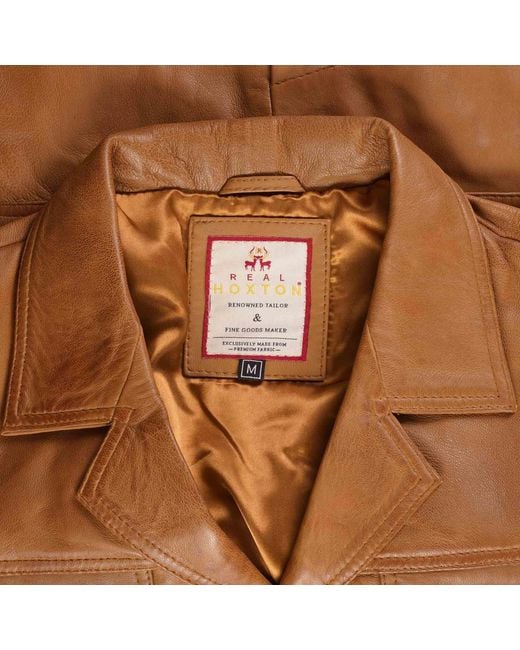 real hoxton Brown Safari Jacket for men