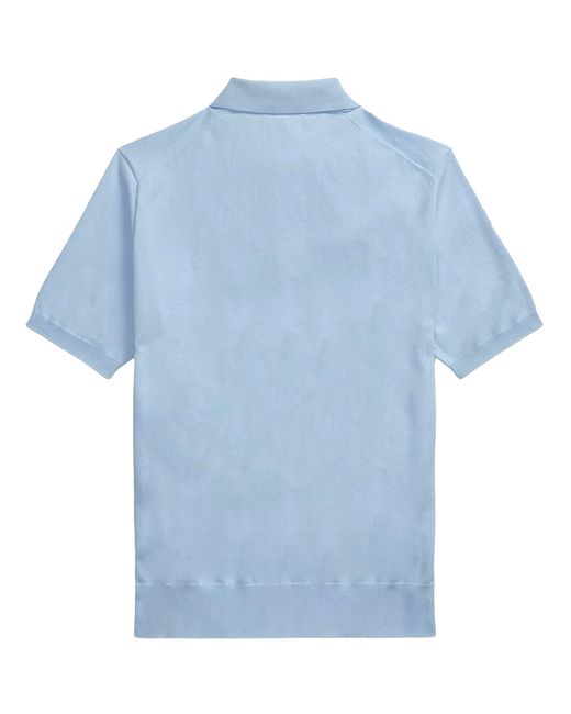 Polo Ralph Lauren Blue Knit Polo for men