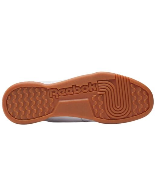 Reebok White Workout Plus Shoes for men