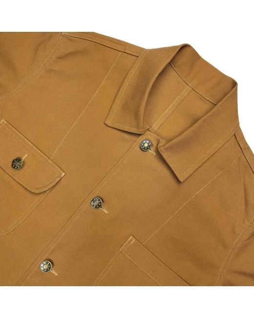 real hoxton Brown Chore Jacket for men