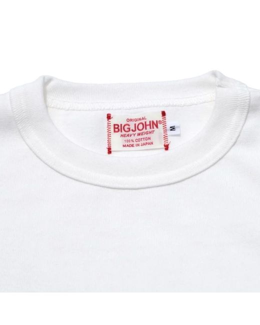 Big John Denim White Magnum Weight Crewneck T-Shirt for men
