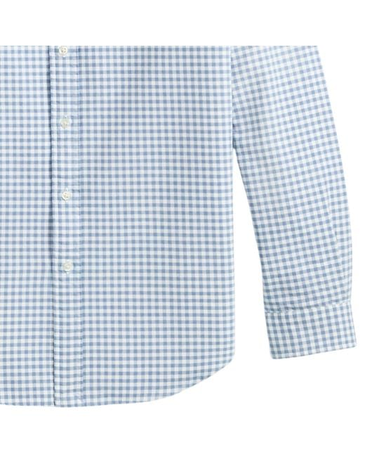 Polo Ralph Lauren Blue Custom Fit Gingham Oxford Shirt for men