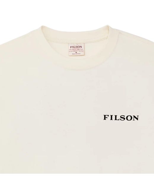 Filson White Scenic Graphic T-Shirt for men