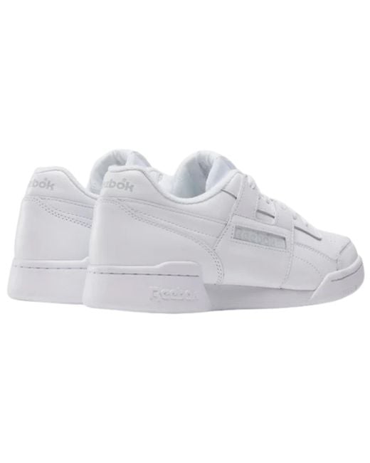 Reebok White Workout Plus Shoes for men