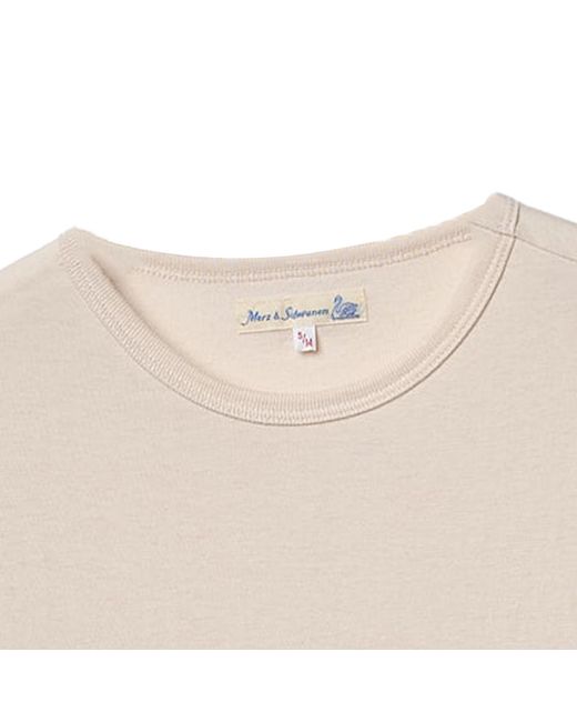 Merz B. Schwanen Natural 1950S Loopwheeled T-Shirt for men
