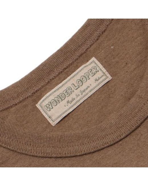 Wonder Looper Brown Foxfibre Tsuriami T-Shirt for men